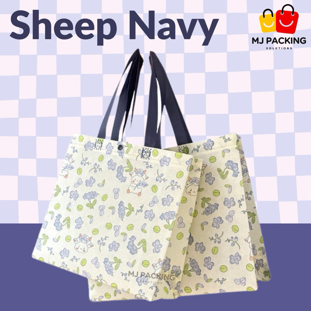 ถุงสปันบอนด์พิมพ์ลาย - Sheep Navy