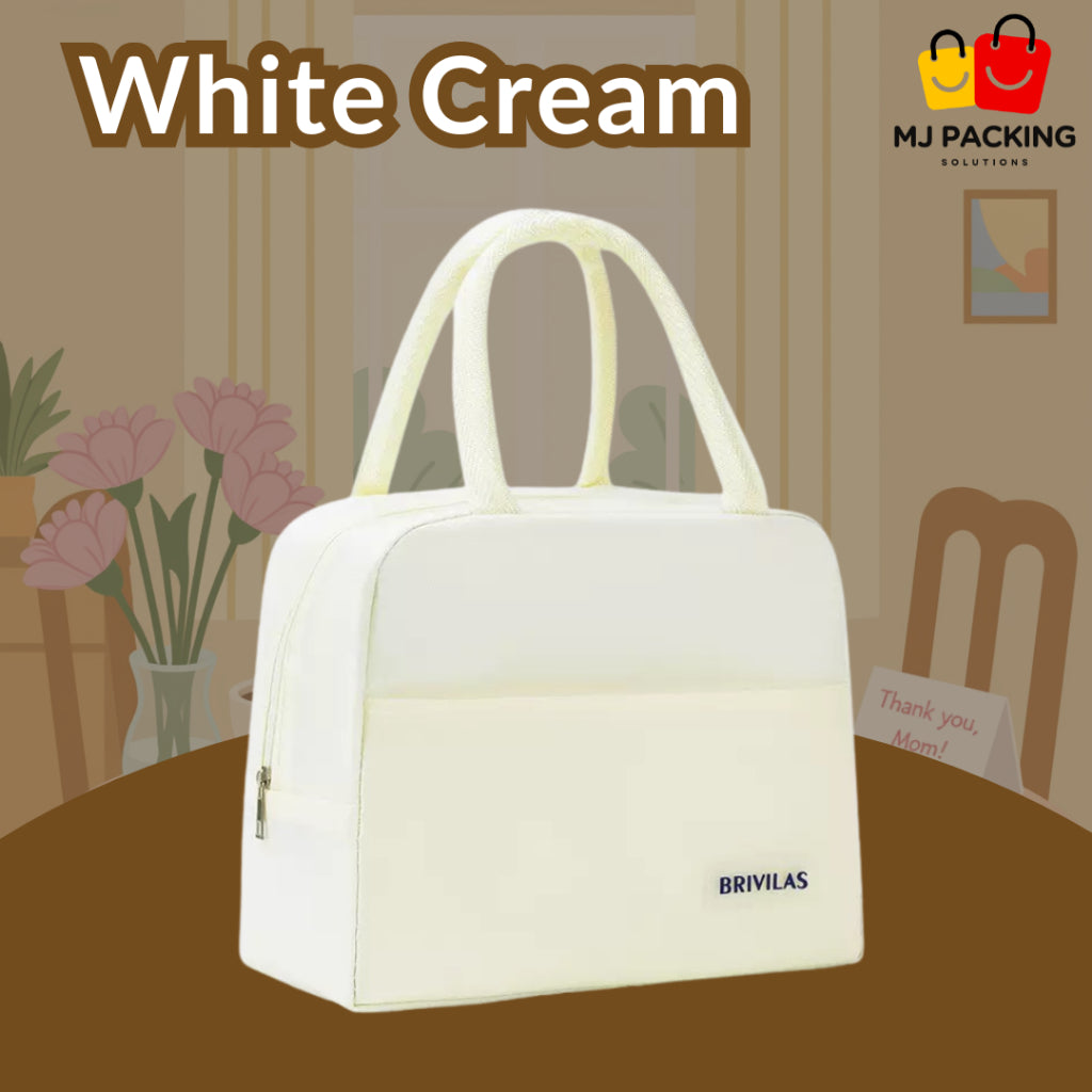 ถุงใส่กล่องข้าว - White Cream