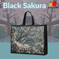 ถุงสปันบอนด์พิมพ์ลาย - Black Sakura