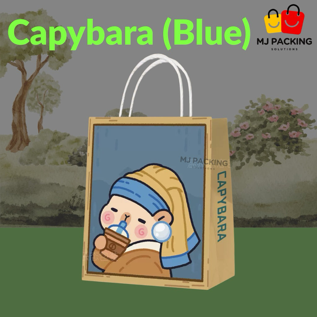 ถุงกระดาษ - Capybara (Blue)